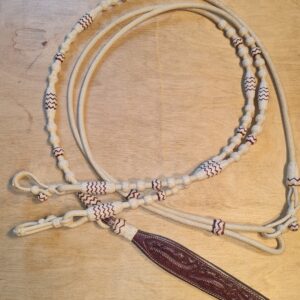 Pro Balance Romal Reins Vaquero natur/braune Applikationen